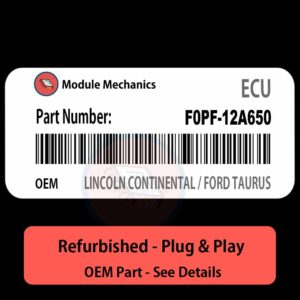 F0PF-12A650 ECU - PLUG & PLAY |  Lincoln Continental / Ford Taurus | ECM PCM BCM Engine Control Computer OEM