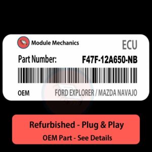 F47F-12A650-NB ECU - PLUG & PLAY |  Ford Explorer / Mazda Navajo | ECM PCM BCM Engine Control Computer OEM