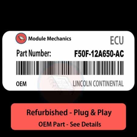 F50F-12A650-AC ECU - PLUG & PLAY |  Lincoln Continental | ECM PCM BCM Engine Control Computer OEM