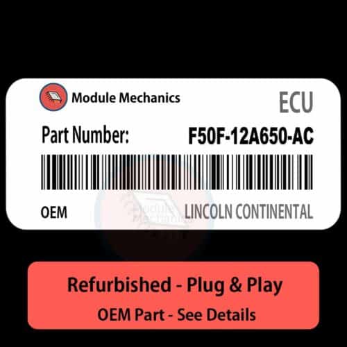 F50F-12A650-AC ECU - PLUG & PLAY |  Lincoln Continental | ECM PCM BCM Engine Control Computer OEM