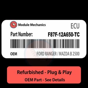 F87F-12A650-TC ECU - PLUG & PLAY |  Ford Ranger / Mazda B 2500 | ECM PCM BCM Engine Control Computer OEM