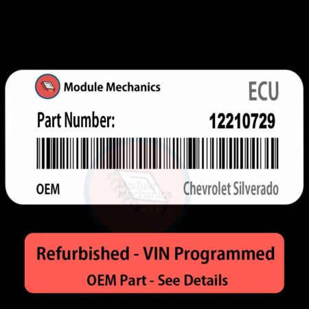 12210729  ECU - VIN PROGRAMMED |  Chevrolet Silverado | ECM PCM BCM Engine Control Computer OEM