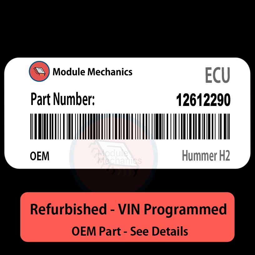 12612290 ECU - VIN PROGRAMMED | Hummer H2 | ECM PCM BCM Engine Control Computer OEM 12612290 ECU - VIN PROGRAMMED | Hummer H2 | ECM PCM BCM Engine Control Computer OEM
