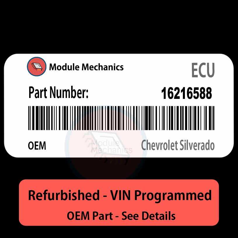 16216588 ECU - VIN PROGRAMMED | Chevrolet Silverado | ECM