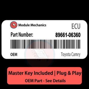 89661-06360 ECU & Programmed Master Key for Toyota Camry | OEM Denso