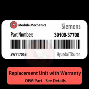 39109-37708  5WY1706B ECU - PLUG & PLAY |  Hyundai Tiburon | ECM PCM BCM Engine Control Computer OEM
