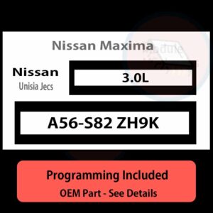 A56-S82 ZH9K  / 3.0L ECU with PROGRAMMING - VIN & Security | Nissan Maxima  | ECM PCM Engine Control Computer OEM