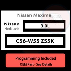 C56-W55 ZS5K / 3.0L ECU with PROGRAMMING - VIN & Security | Nissan Maxima  | ECM PCM Engine Control Computer OEM