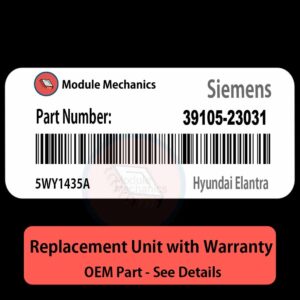 39105-23031  5WY1435A ECU - PLUG & PLAY |  Hyundai Elantra  | ECM PCM BCM Engine Control Computer OEM