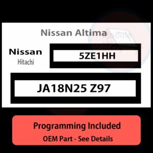 JA18N25 Z97  / 5ZE1HH ECU with PROGRAMMING - VIN & Security | Nissan Altima  | ECM PCM Engine Control Computer OEM