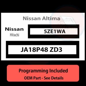 JA18P48 ZD3  / 5ZE1WA ECU with PROGRAMMING - VIN & Security | Nissan Altima  | ECM PCM Engine Control Computer OEM