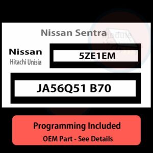 JA56Q51 B70  / 5ZE1EM ECU with PROGRAMMING - VIN & Security | Nissan Sentra  | ECM PCM Engine Control Computer OEM