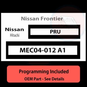 MEC04-012 A1 / PRU ECU with PROGRAMMING - VIN & Security | Nissan Frontier  | ECM PCM Engine Control Computer OEM