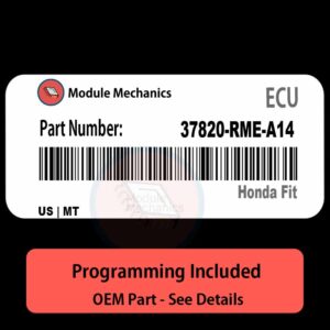 37820-RME-A14  / Factory ECU with PROGRAMMING - VIN & Security | Honda Fit  | ECM PCM Engine Control Computer OEM