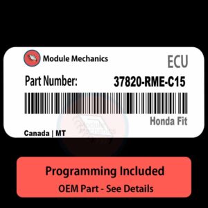 37820-RME-C15  / Factory ECU with PROGRAMMING - VIN & Security | Honda Fit  | ECM PCM Engine Control Computer OEM