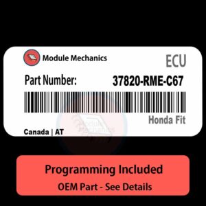 37820-RME-C67  / Factory ECU with PROGRAMMING - VIN & Security | Honda Fit  | ECM PCM Engine Control Computer OEM