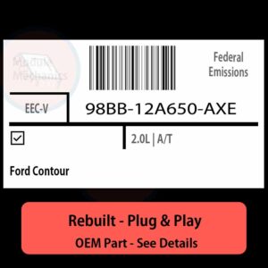 98BB-12A650-AXE EECV ECU - PLUG & PLAY |  Ford Contour | ECM PCM BCM Engine Control Computer OEM