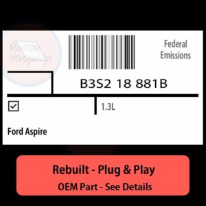 B3S2 18 881B Denso ECU - PLUG & PLAY |  Ford Aspire | ECM PCM BCM Engine Control Computer OEM