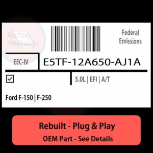 E5TF-12A650-AJ1A EEC-IV ECU - PLUG & PLAY |  Ford F-150 | F-250 | ECM PCM BCM Engine Control Computer OEM