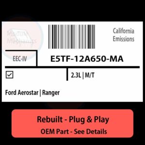 E5TF-12A650-MA EEC-IV ECU - PLUG & PLAY |  Ford Aerostar | Ranger | ECM PCM BCM Engine Control Computer OEM