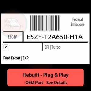 E5ZF-12A650-H1A EEC-IV ECU - PLUG & PLAY |  Ford Escort | EXP | ECM PCM BCM Engine Control Computer OEM