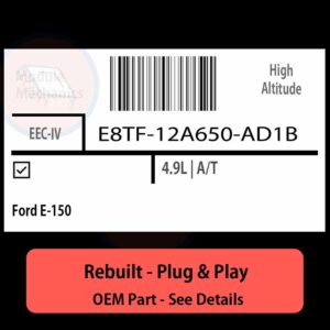E8TF-12A650-AD1B EEC-IV ECU - PLUG & PLAY |  Ford E-150 | ECM PCM BCM Engine Control Computer OEM