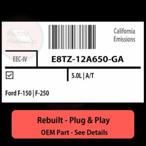 E8TZ-12A650-GA EEC-IV ECU - PLUG & PLAY |  Ford F-150 | F-250 | ECM PCM BCM Engine Control Computer OEM