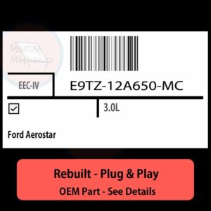 E9TZ-12A650-MC EEC-IV ECU - PLUG & PLAY |  Ford Aerostar | ECM PCM BCM Engine Control Computer OEM