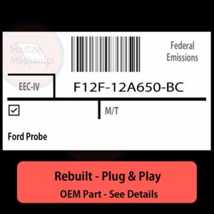 F12F-12A650-BC EEC-IV ECU - PLUG & PLAY |  Ford Probe | ECM PCM BCM Engine Control Computer OEM