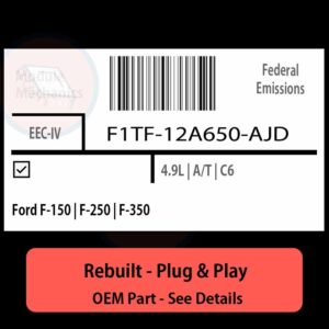 F1TF-12A650-AJD EEC-IV ECU - PLUG & PLAY |  Ford F-150 | F-250 | F-350 | ECM PCM BCM Engine Control Computer OEM