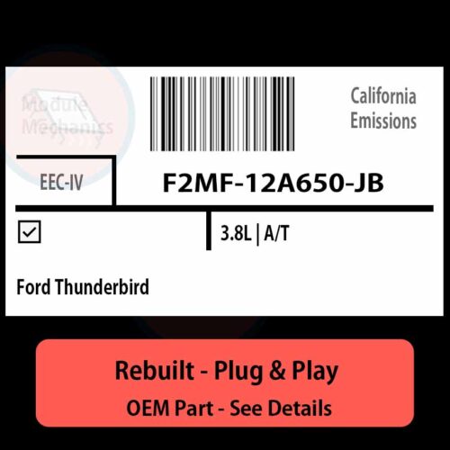 F2MF-12A650-JB EEC-IV ECU - PLUG & PLAY |  Ford Thunderbird | ECM PCM BCM Engine Control Computer OEM