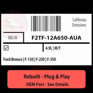 F2TF-12A650-AUA EEC-IV ECU - PLUG & PLAY |  Ford Bronco | F-150 | F-250 | F-350 | ECM PCM BCM Engine Control Computer OEM
