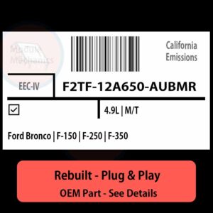 F2TF-12A650-AUBMR EEC-IV ECU - PLUG & PLAY |  Ford Bronco | F-150 | F-250 | F-350 | ECM PCM BCM Engine Control Computer OEM