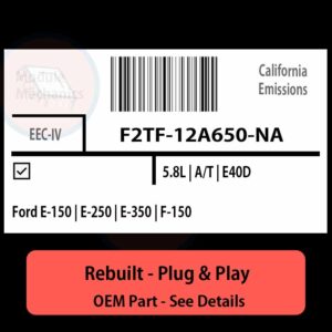 F2TF-12A650-NA EEC-IV ECU - PLUG & PLAY |  Ford E-150 | E-250 | E-350 | F-150 | ECM PCM BCM Engine Control Computer OEM