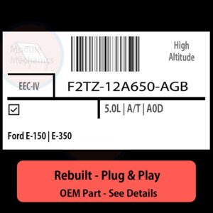 F2TZ-12A650-AGB EEC-IV ECU - PLUG & PLAY |  Ford E-150 | E-350 | ECM PCM BCM Engine Control Computer OEM
