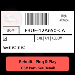 F3UF-12A650-CA EEC-IV ECU - PLUG & PLAY |  Ford E-150 | E-350 | ECM PCM BCM Engine Control Computer OEM