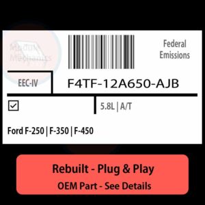 F4TF-12A650-AJB EEC-IV ECU - PLUG & PLAY |  Ford F-250 | F-350 | F-450 | ECM PCM BCM Engine Control Computer OEM