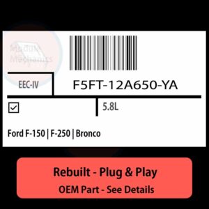 F5FT-12A650-YA EEC-IV ECU - PLUG & PLAY |  Ford F-150 | F-250 | Bronco | ECM PCM BCM Engine Control Computer OEM