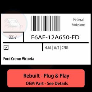 F6AF-12A650-FD EECV ECU - PLUG & PLAY |  Ford Crown Victoria | ECM PCM BCM Engine Control Computer OEM