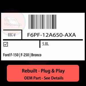 F6PF-12A650-AXA EECV ECU - PLUG & PLAY |  Ford F-150 | F-250 | Bronco | ECM PCM BCM Engine Control Computer OEM