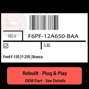F6PF-12A650-BAA EECV ECU - PLUG & PLAY |  Ford F-150 | F-250 | Bronco | ECM PCM BCM Engine Control Computer OEM