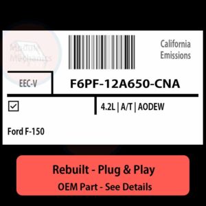 F6PF-12A650-CNA EECV ECU - PLUG & PLAY |  Ford F-150 | ECM PCM BCM Engine Control Computer OEM