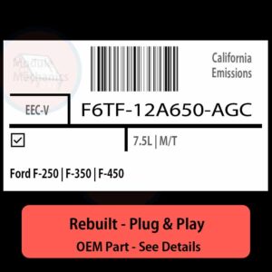 F6TF-12A650-AGC EECV ECU - PLUG & PLAY |  Ford F-250 | F-350 | F-450 | ECM PCM BCM Engine Control Computer OEM