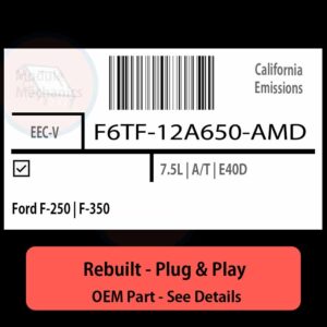 F6TF-12A650-AMD EECV ECU - PLUG & PLAY |  Ford F-250 | F-350 | ECM PCM BCM Engine Control Computer OEM