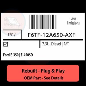 F6TF-12A650-AXF EECV ECU - PLUG & PLAY |  Ford E-350 | E-450SD | ECM PCM BCM Engine Control Computer OEM