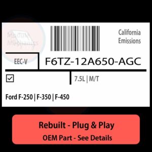 F6TZ-12A650-AGC EECV ECU - PLUG & PLAY |  Ford F-250 | F-350 | F-450 | ECM PCM BCM Engine Control Computer OEM