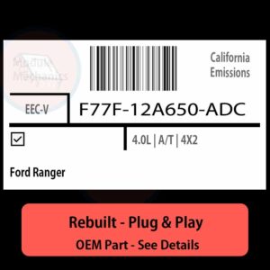 F77F-12A650-ADC EECV ECU - PLUG & PLAY |  Ford Ranger | ECM PCM BCM Engine Control Computer OEM