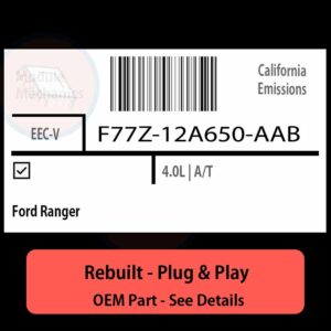 F77Z-12A650-AAB EECV ECU - PLUG & PLAY |  Ford Ranger | ECM PCM BCM Engine Control Computer OEM