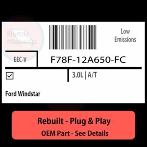 F78F-12A650-FC EECV ECU - PLUG & PLAY |  Ford Windstar | ECM PCM BCM Engine Control Computer OEM
