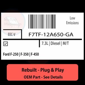 F7TF-12A650-GA EECV ECU - PLUG & PLAY |  Ford F-250 | F-350 | F-450 | ECM PCM BCM Engine Control Computer OEM